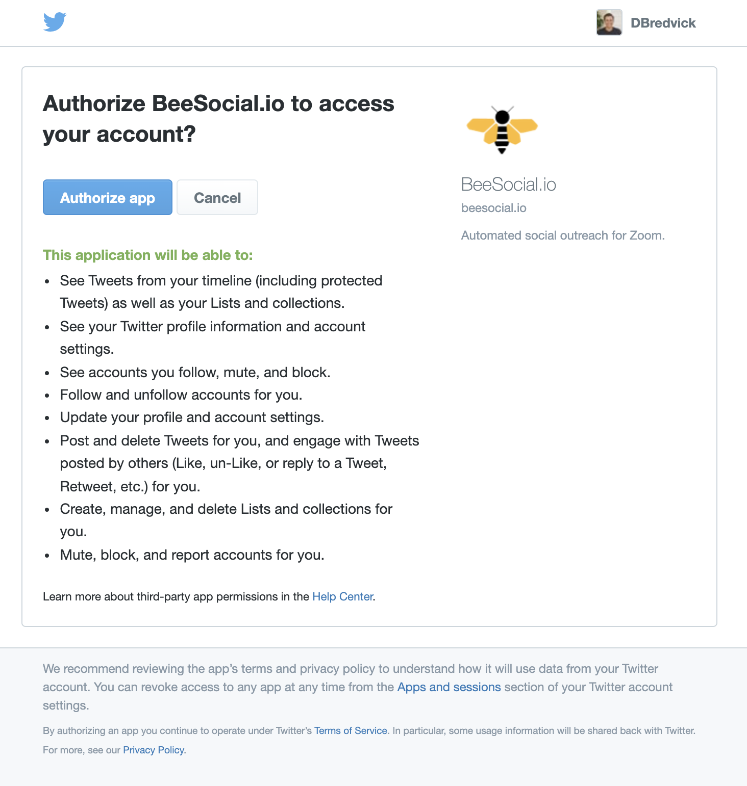 twitter auth